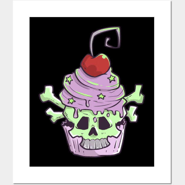 Pastel Goth Cupcake Meme Kawaii Gothic Sarcastic Eboy Egirl Wall Art by TellingTales